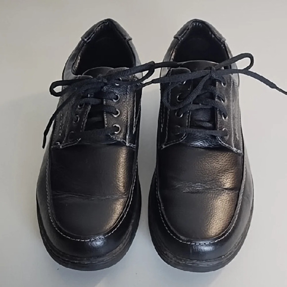 Black Comfort Oxfords Classic Lace up Core Technology - Picture 3 of 11
